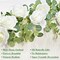 6.4 Ft Fuller Flower Garland with Light Butterfly – Artificial Eucalyptus Garland with Champagne Flowers, Fake Roses & Camellia Vines for Wedding Arches, Table Centerpieces, and Room Decor